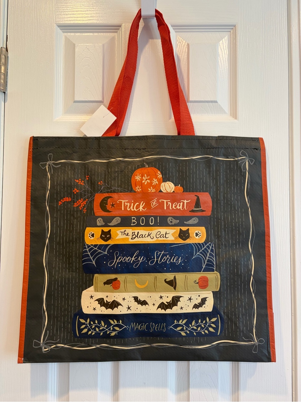 Homegoods/ TJ Maxx Halloween Books Reusable Tote Bag 🎃📚🦇🛍️